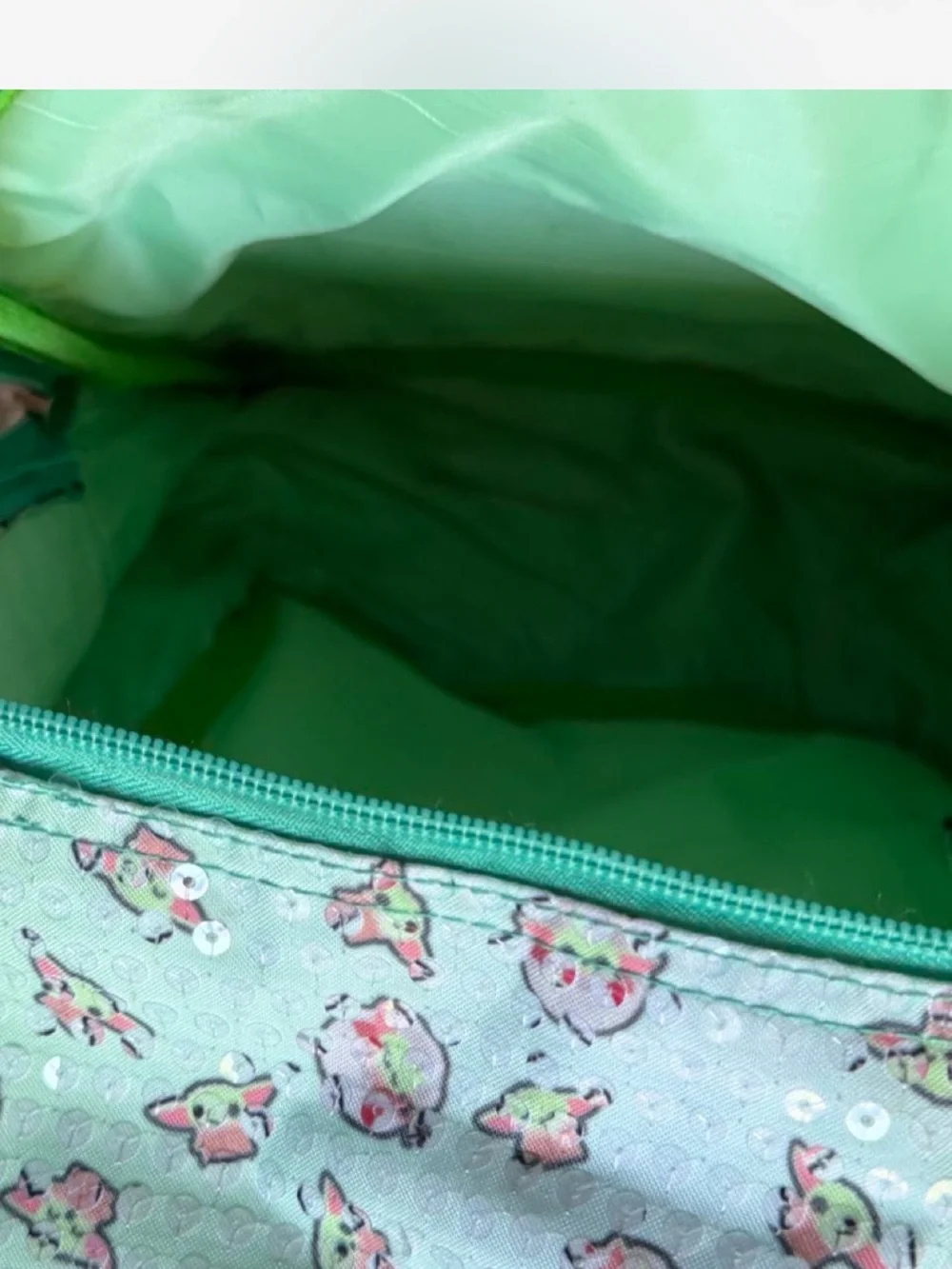 Star Wars Mint Green Grogu Plush Backpack with Metallic Accents